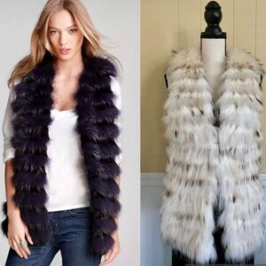 Alice + Olivia Fur Long Vest